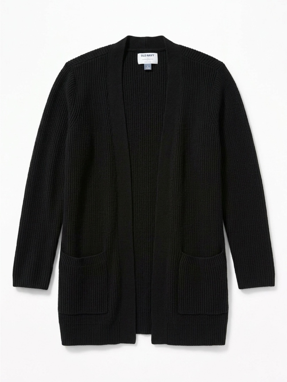 Old Navy Black Open-Front Chunky Knit Cardigan